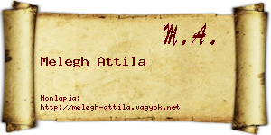 Melegh Attila névjegykártya